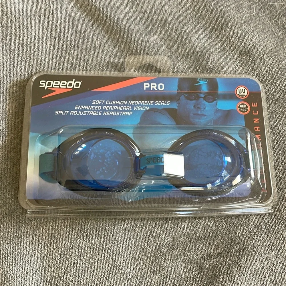 NWT Speedo Pro Blue Goggles